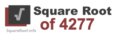 Square Root of 4277