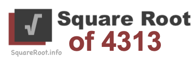 Square Root of 4313