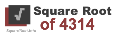 Square Root of 4314