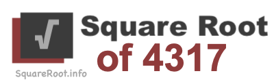 Square Root of 4317 Square Root of 4317