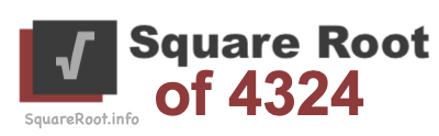 Square Root of 4324 Square Root of 4324