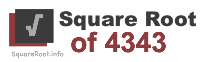 Square Root of 4343 Square Root of 4343