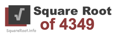 Square Root of 4349 Square Root of 4349