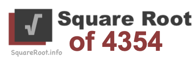 Square Root of 4354 Square Root of 4354