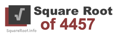 Square Root of 4457 Square Root of 4457