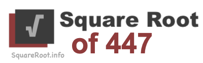 Square Root of 447