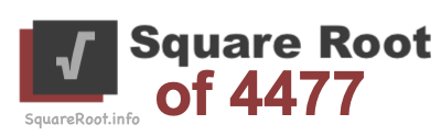 Square Root of 4477 Square Root of 4477