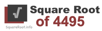 Square Root of 4495