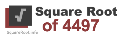 Square Root of 4497