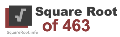 Square Root of 463