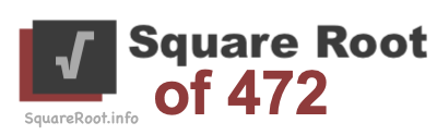 Square Root of 472