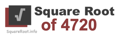 Square Root of 4720 Square Root of 4720