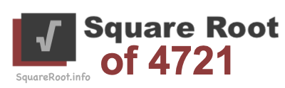Square Root of 4721 Square Root of 4721