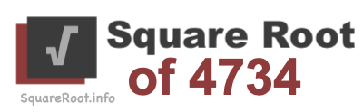Square Root of 4734 Square Root of 4734