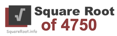 Square Root of 4750