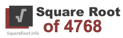 Square Root of 4768