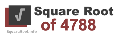 Square Root of 4788