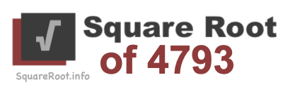 Square Root of 4793