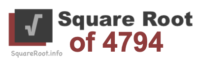 Square Root of 4794
