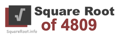 Square Root of 4809