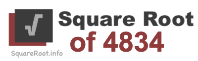 Square Root of 4834