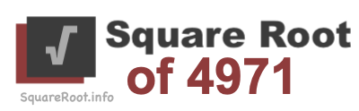 Square Root of 4971 Square Root of 4971