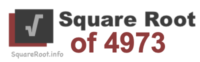 Square Root of 4973 Square Root of 4973