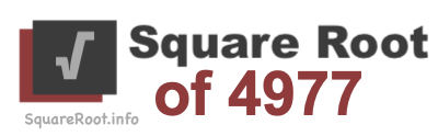 Square Root of 4977 Square Root of 4977