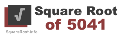 Square Root of 5041 Square Root of 5041