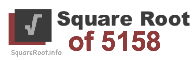 Square Root of 5158 Square Root of 5158