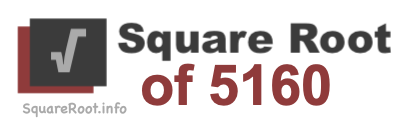 Square Root of 5160 Square Root of 5160