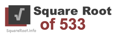 Square Root of 533