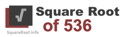 Square Root of 536