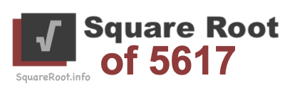 Square Root of 5617