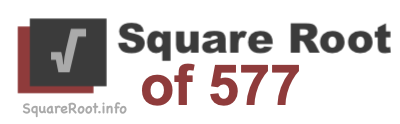 Square Root of 577