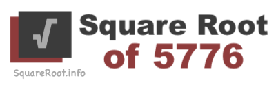 Square Root of 5776 Square Root of 5776
