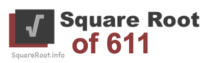 Square Root of 611