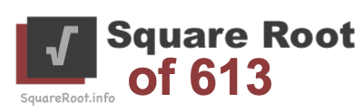 Square Root of 613