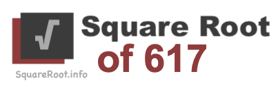 Square Root of 617
