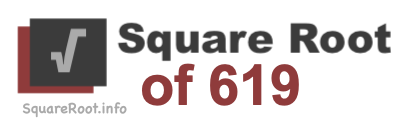 Square Root of 619