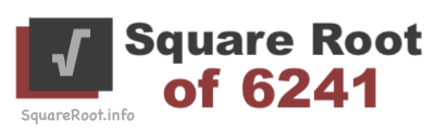 Square Root of 6241 Square Root of 6241