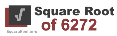 Square Root of 6272 Square Root of 6272