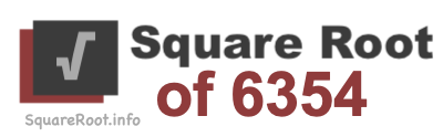 Square Root of 6354