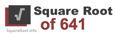 Square Root of 641