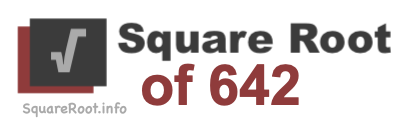 Square Root of 642