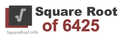 Square Root of 6425 Square Root of 6425