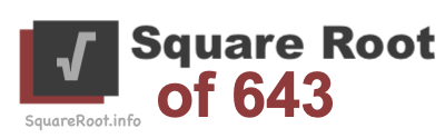 Square Root of 643