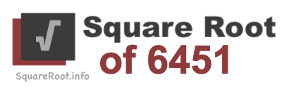 Square Root of 6451 Square Root of 6451