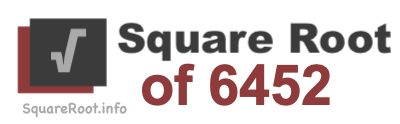 Square Root of 6452 Square Root of 6452