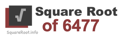 Square Root of 6477 Square Root of 6477